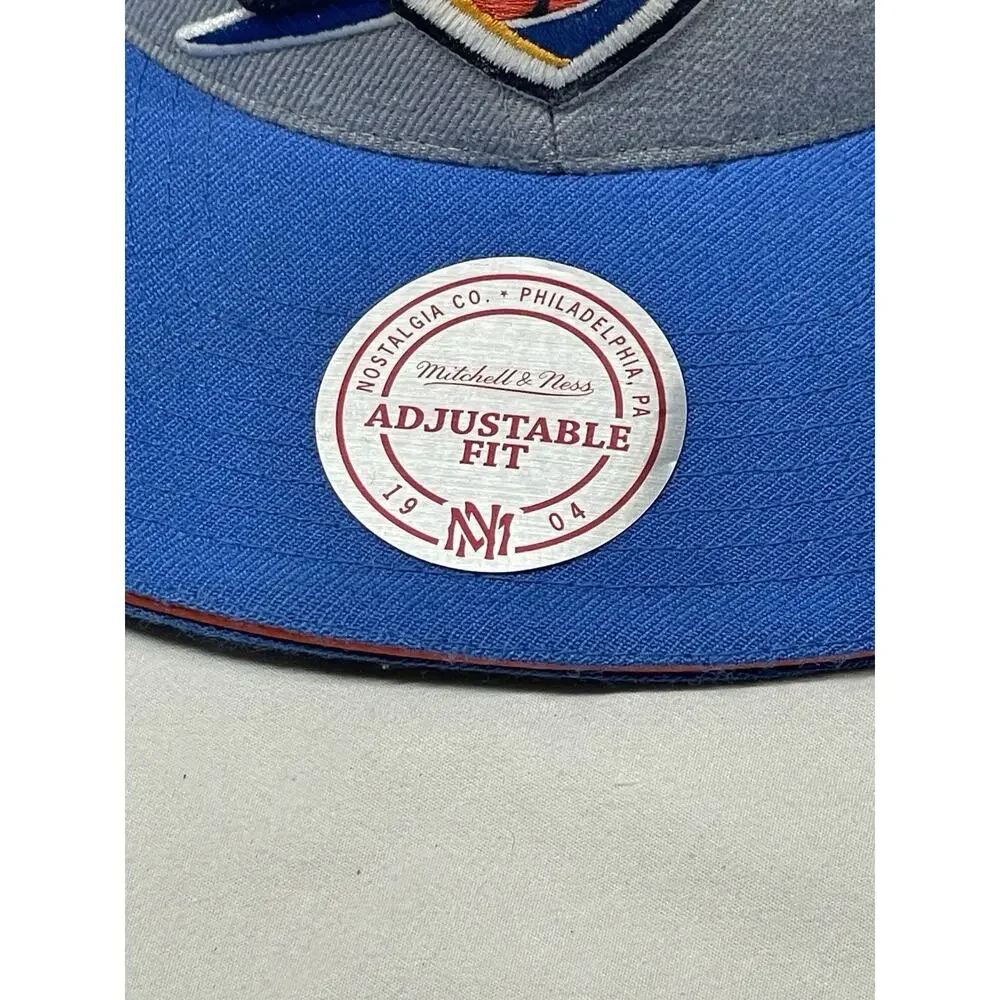 Oklahoma City OKC NBA Hat Mitchell & Ness Snap back Cap Gray Blue Men